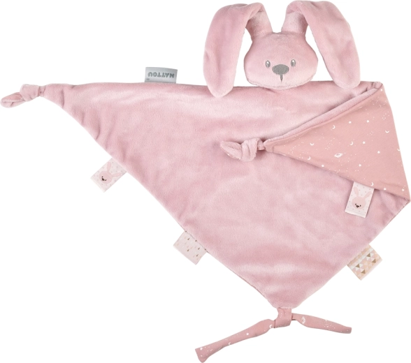 Nattou peluche de apego maxi Lapidou Glow rosa viejo 65 × 40 cm