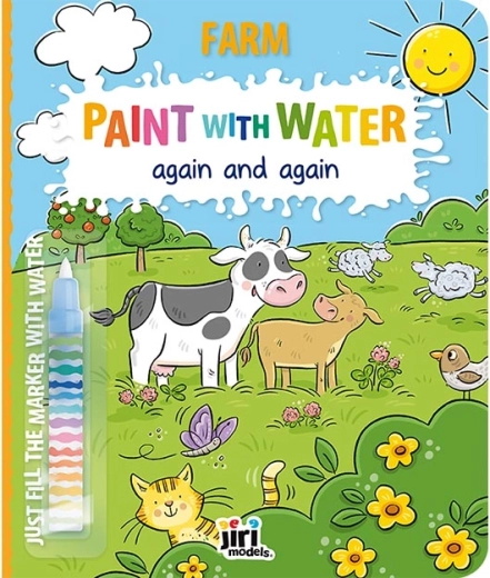 Coloreables con agua: granja