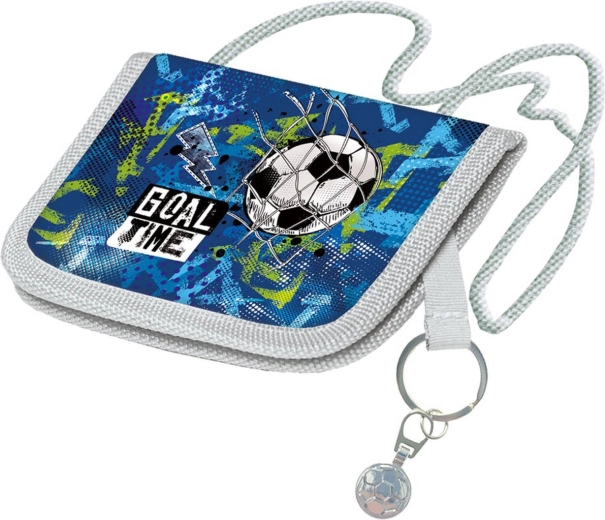 Cartera infantil para el cuello Goal Time fútbol con llavero