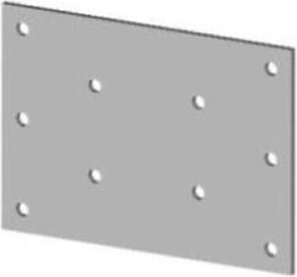 Placa de unión 70 × 70 mm de acero galvanizado