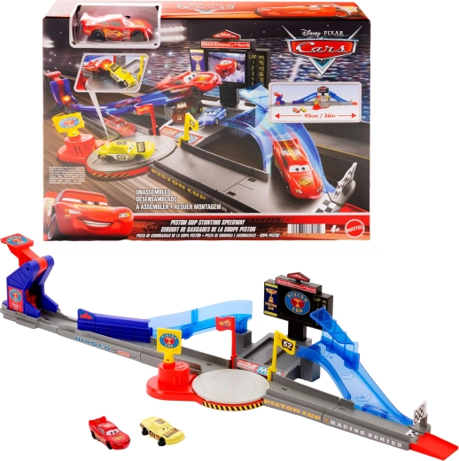Pista de acrobacias Puño Dorado DISNEY PIXAR CARS 90 cm + coche de McQueen