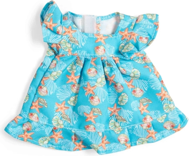Bigjigs Toys vestido azul con conchas para muñecas de 28 cm