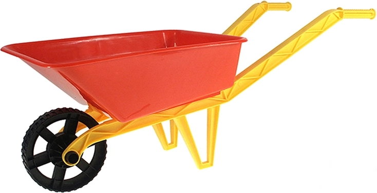 Carretilla infantil de plástico para arena, roja, 72 × 29 × 25 cm
