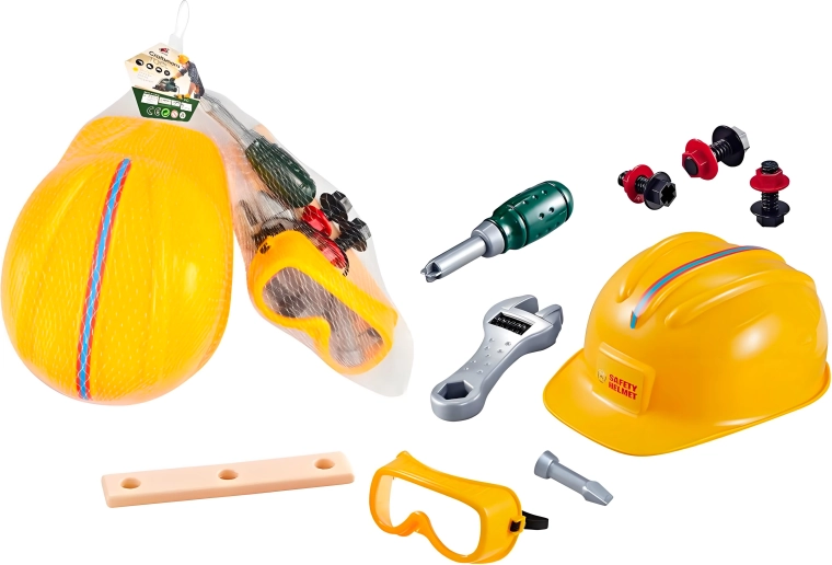 Set de herramientas infantil con casco de protección Sparkys