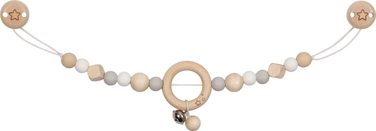 Goki cadena para cochecito estrella gris con clips - 1 pieza