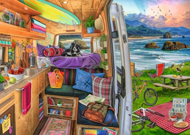 RAVENSBURGER puzle vista desde la caravana XXL 500 piezas