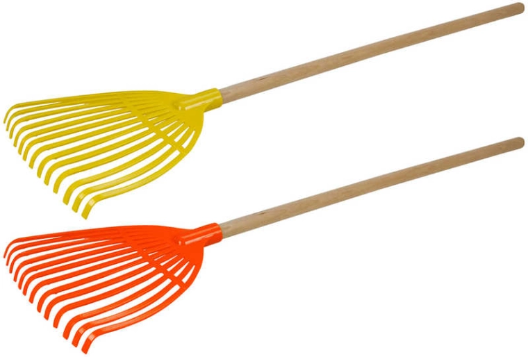 Rastrillo de jardín para niños con mango de madera Lena