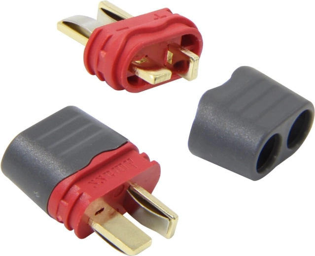 Conector de alta corriente JAMARA T-Dean con contactos dorados y cubierta aislante – par