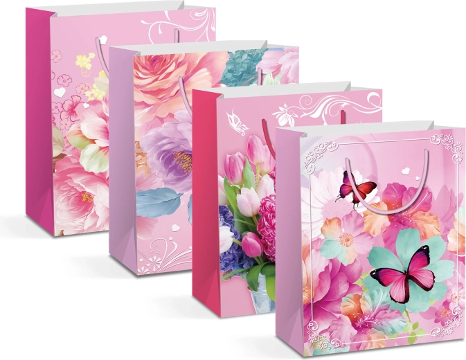 Bolsa de regalo navideña de papel para botella - 1 unidad