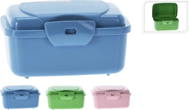 Caja para snacks con cierre de clic 350 ml, mix de colores