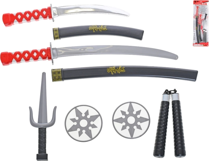 Set de ninja guerrero – juego de acción infantil con katanas samurái y accesorios