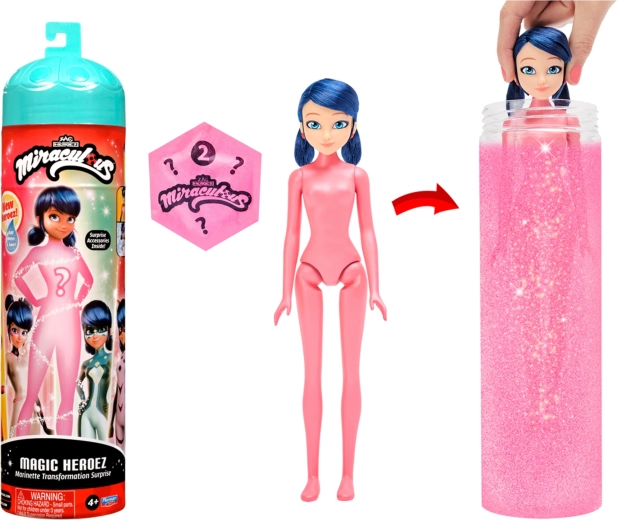 Muñeca Miraculous Magic Heroez Marinette con transformación mágica y accesorios