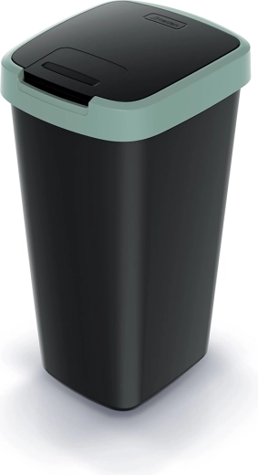 Cubo de basura de plástico con tapa basculante de 25 l