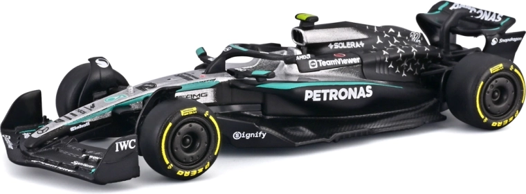 Modelo de carreras de Fórmula Bburago F1 Mercedes-AMG Petronas W16 (2025) #12 Kimi Antonelli 1:64