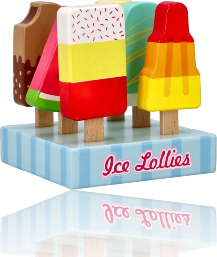 Piruletas de helado de madera con palo