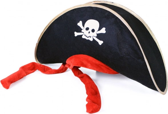Sombrero de capitán pirata con cinta