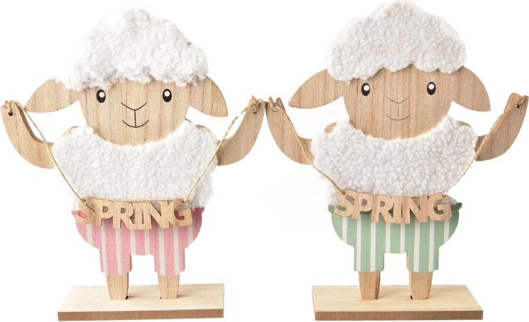 Ovejita – juguete de madera y peluche (2 variantes)