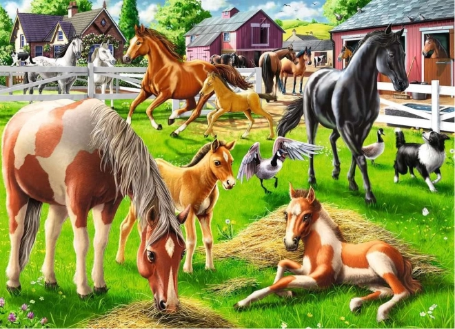 Puzzle Ravensburger Caballos felices 60 piezas