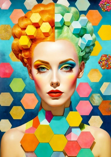 Puzzle ENJOY retrato hexagonal 1000 piezas