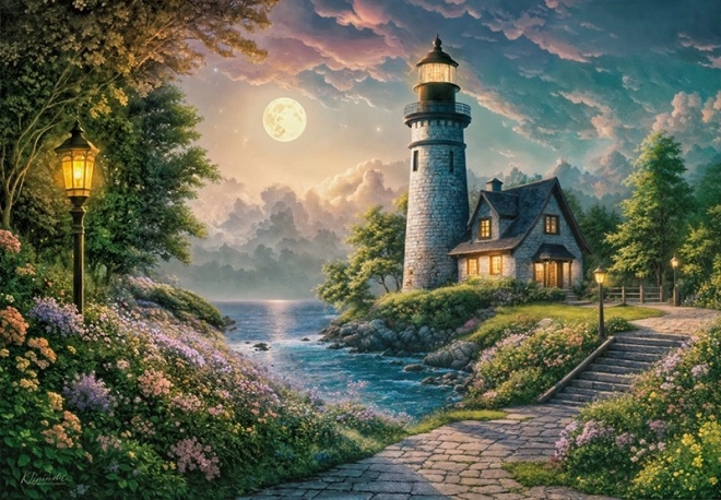 Puzzle Faro a la luz de la luna 500 piezas de Cherry Pazzi