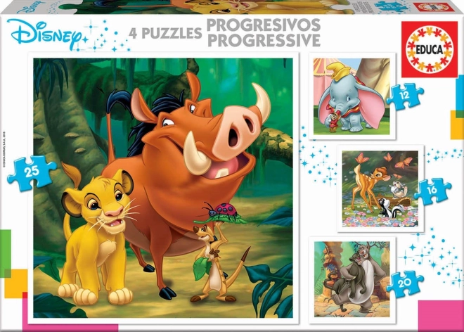 Educa puzle Disney cuentos 4 en 1