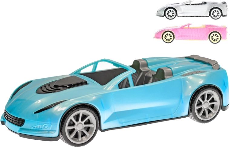 Cabriolet de plástico para niños 39 cm con ruedas de giro libre