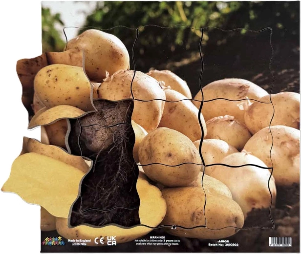 Just Jigsaws La patata y sus fases de crecimiento vegetativo – puzzle de madera por capas de 19 piezas