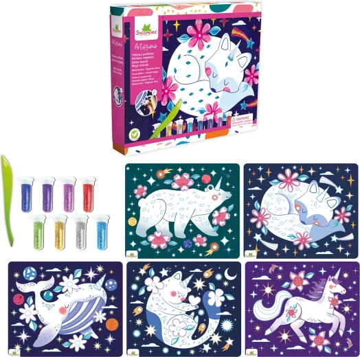 Artissimo purpurina de colores – animales mágicos