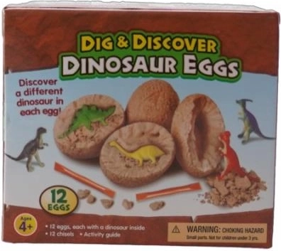 Huevos de dinosaurio para excavar – kit educativo para niños