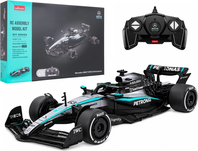 Modelo a escala de construcción teledirigido Mercedes-AMG F1 W16 E Performance RASTAR a escala 1:16