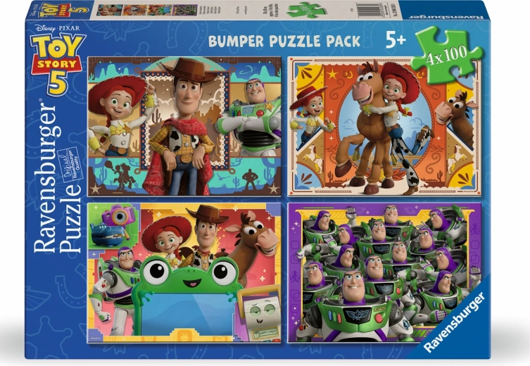 Puzzle Ravensburger Toy Story: Historia de juguetes 5 – 4x100 piezas
