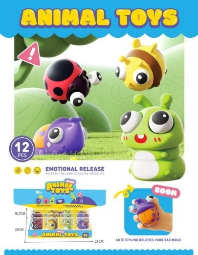 Bicho estrujable 8,5 cm juguete antiestrés