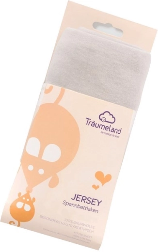 Sábana bajera de jersey Träumeland UNI gris claro
