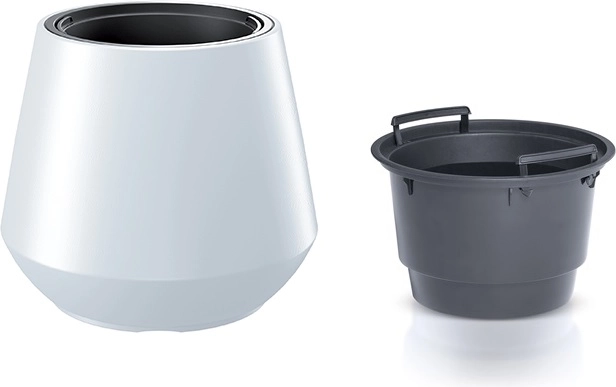 Maceta con inserto HEOS blanca 39,5 cm
