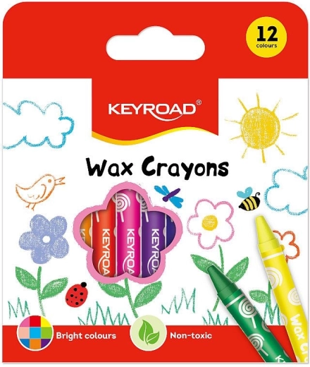 Pasteles de cera Keyroad 12 colores, 8 mm