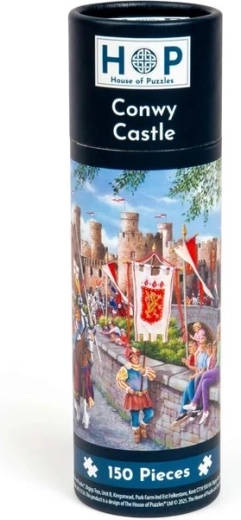 Mini puzzle Castillo de Conwy en tubo, 150 piezas