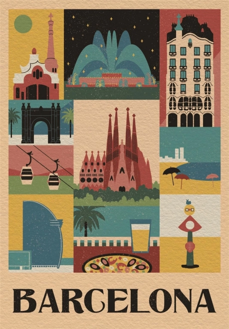 Puzle de 1000 piezas Style in the City Barcelona – caja compacta