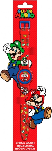 Reloj digital infantil Super Mario con pantalla LED y calendario