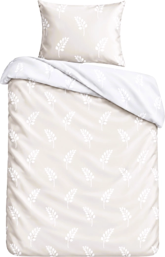 Ropa de cama de satén de algodón FARO Piano Ombre gris y blanca 140 × 200 cm