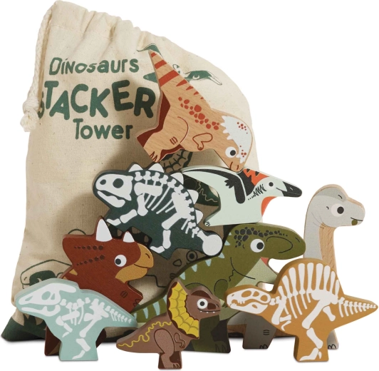 Le Toy Van figuras de madera de dinosaurios – puzle apilable