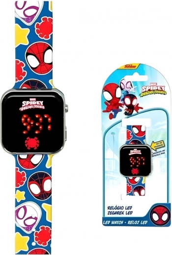 Reloj digital LED de silicona Spidey