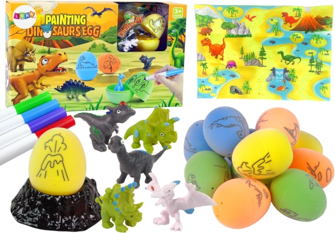 Kit DIY para pintar huevos de dinosaurio