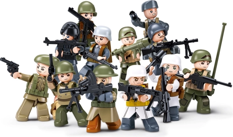 Figura de soldado de la Segunda Guerra Mundial Sluban Army - 1 unidad
