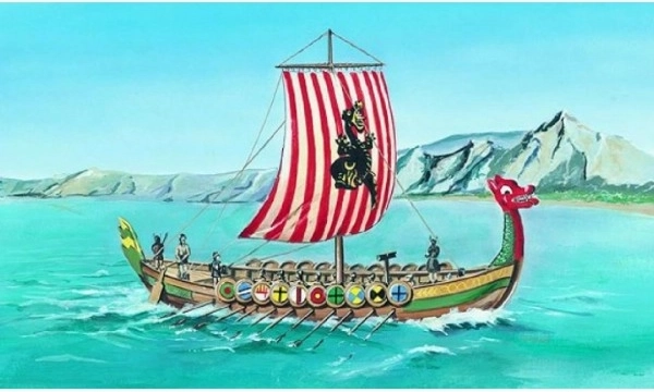 Barco vikingo DRAKKAR – modelo 1:60