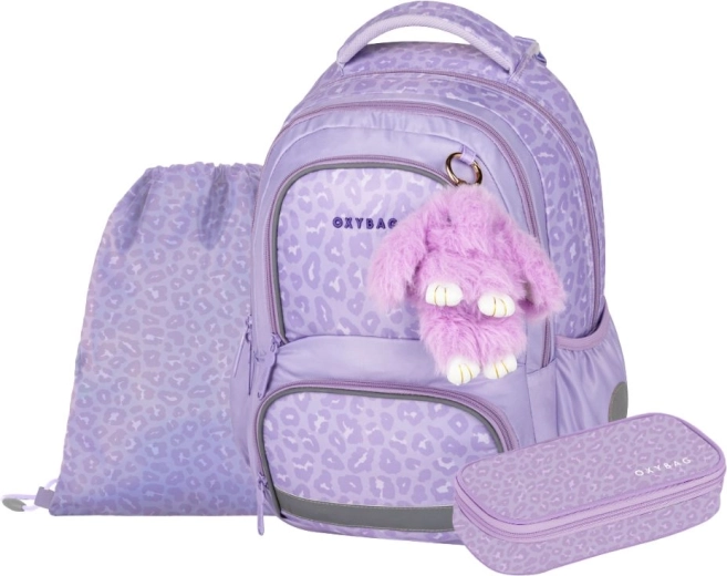 Set escolar OXY NEXT Bunny: mochila, estuche y bolsa para calzado