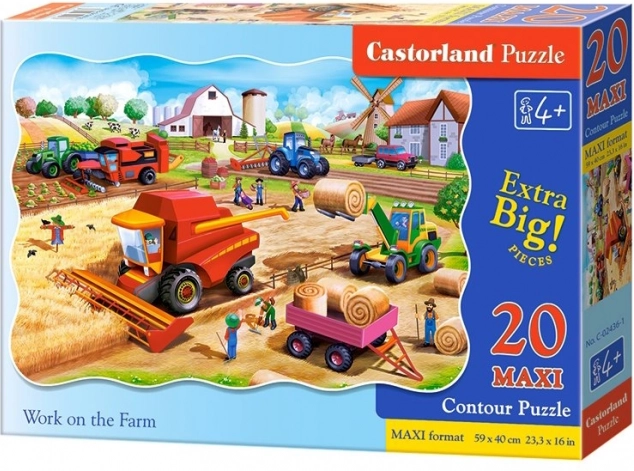 Puzzle de 20 piezas MAXI Trabajos en la granja