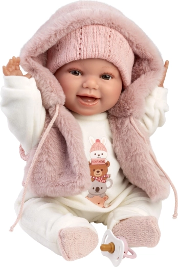 Llorens New born muñeca bebé realista con sonidos 38 cm