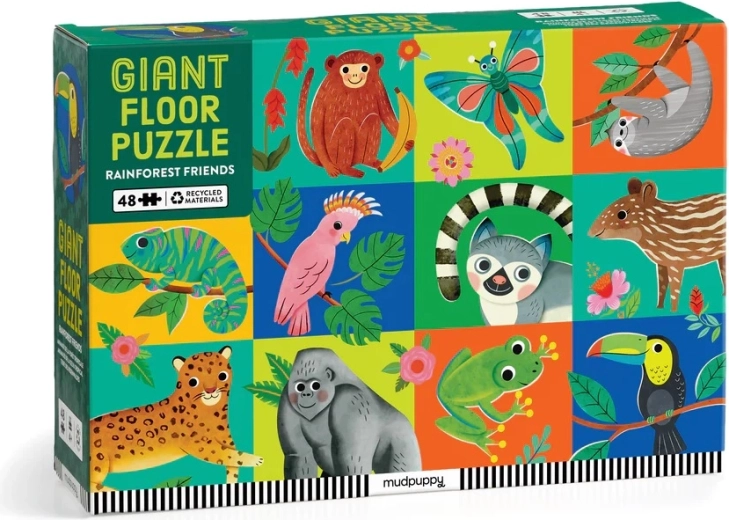 Mudpuppy puzzle grande de suelo Amigos de la selva tropical 48 piezas