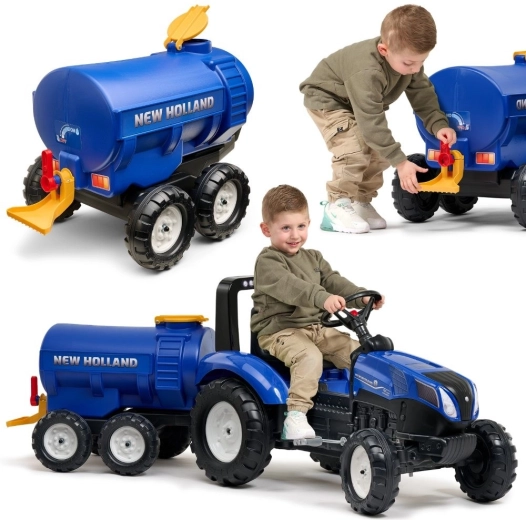 Falk remolque cisterna con grifo NEW HOLLAND – azul