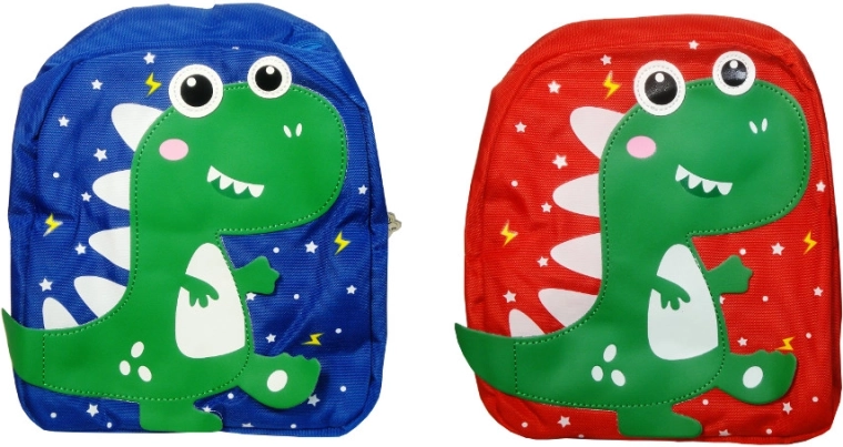 Mochila infantil con un dinosaurio alegre